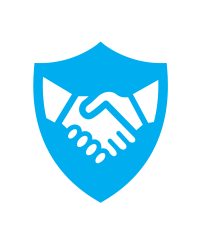 Illustration of two hands shaking inside a blue shield. Capability Development & Coaching. Executive due diligence coaching. Leadership and supervisor development. Safety professional mentoring. Competency development programs. Safety culture