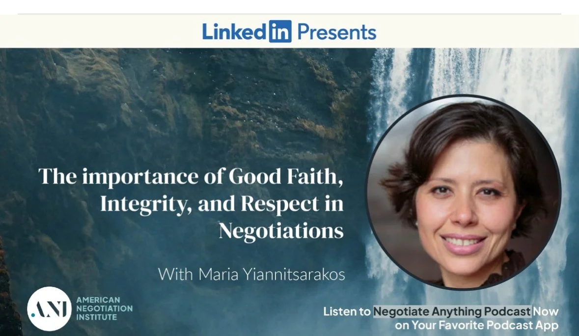Negotiate Anything: The Importance of Good Faith, ntegrity and Respect in Negotiation