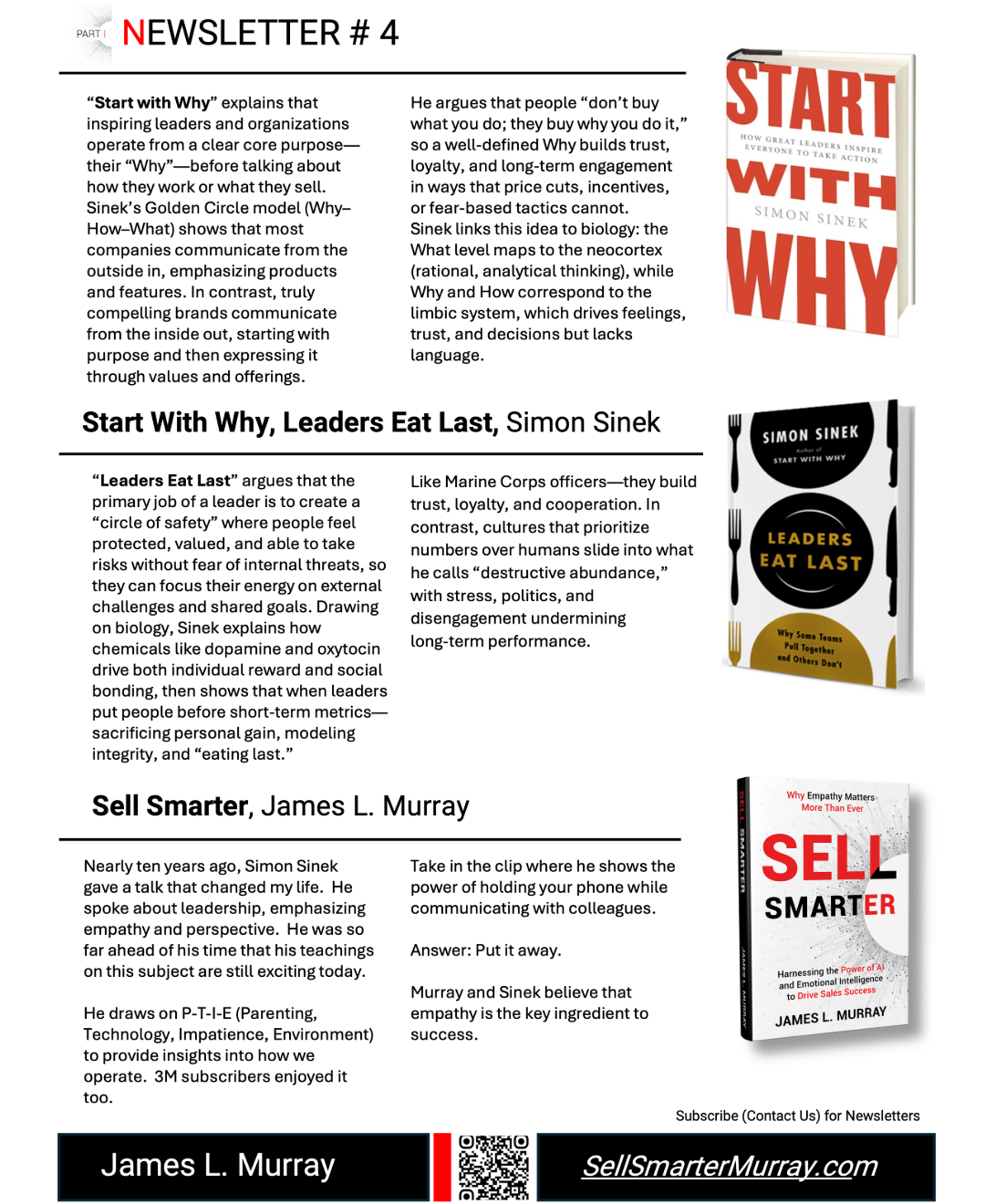 Newsletter #4 - Perhaps You Should Start with Why