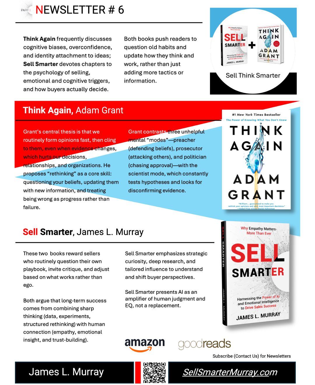 Newsletter #6 - Reward Sellers Who Routinely Question Their Own Playbook