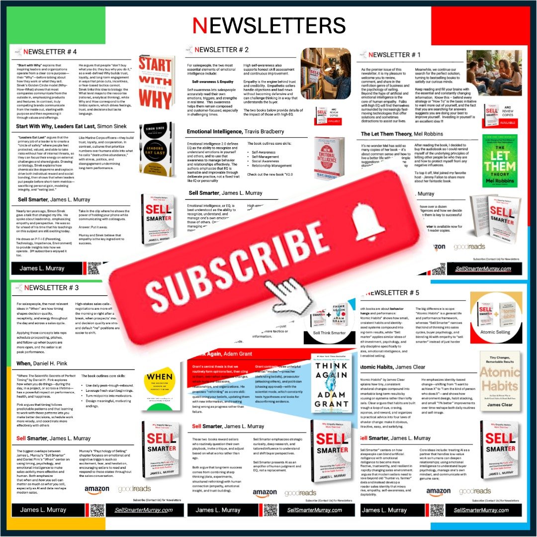 #bookstagram #empathymatters #sellsmarter #sellsmartermurray #subscribe #newslettter #selling #emotionalintelligence