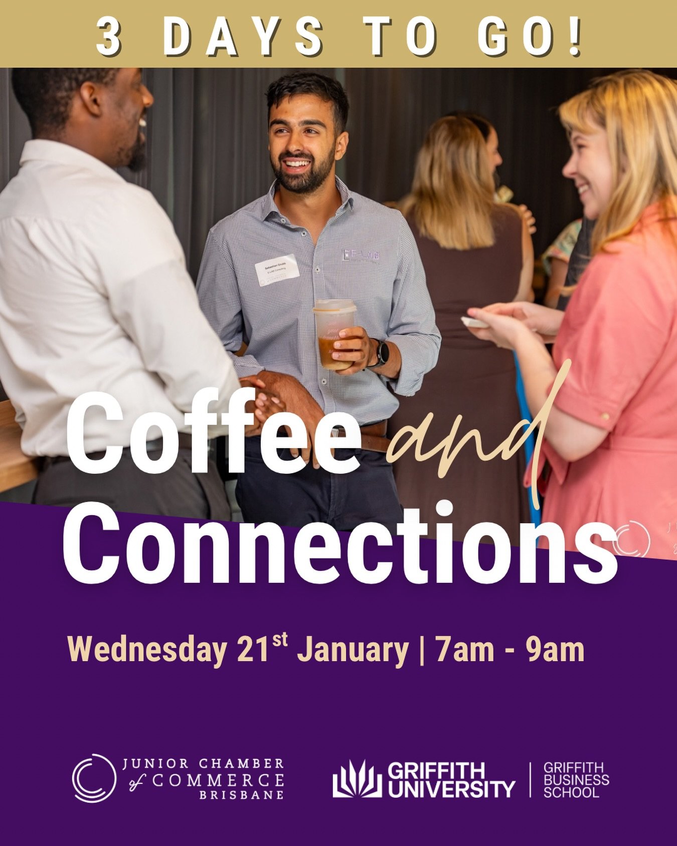 🚨 Happening in 3 days! 🚨

BJCC is officially back for its first Coffee &amp; Connections ☕️✨

Start the year where the conversations are flowing, reconnect with familiar faces, meet like-minded young professionals, and enjoy your coffee of choice a