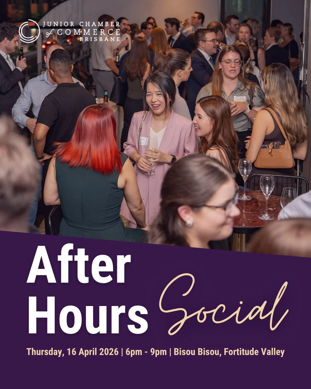 Q1 done ✔️ Ready to grow your network in Q2?

Join us for a relaxed evening of good conversations, new connections, and a great crowd of Brisbane young professionals.

📅 16 April 2026
📍 Bisou Bisou, Fortitude Valley
⏰ 6pm &ndash; 9pm

Grab your spo