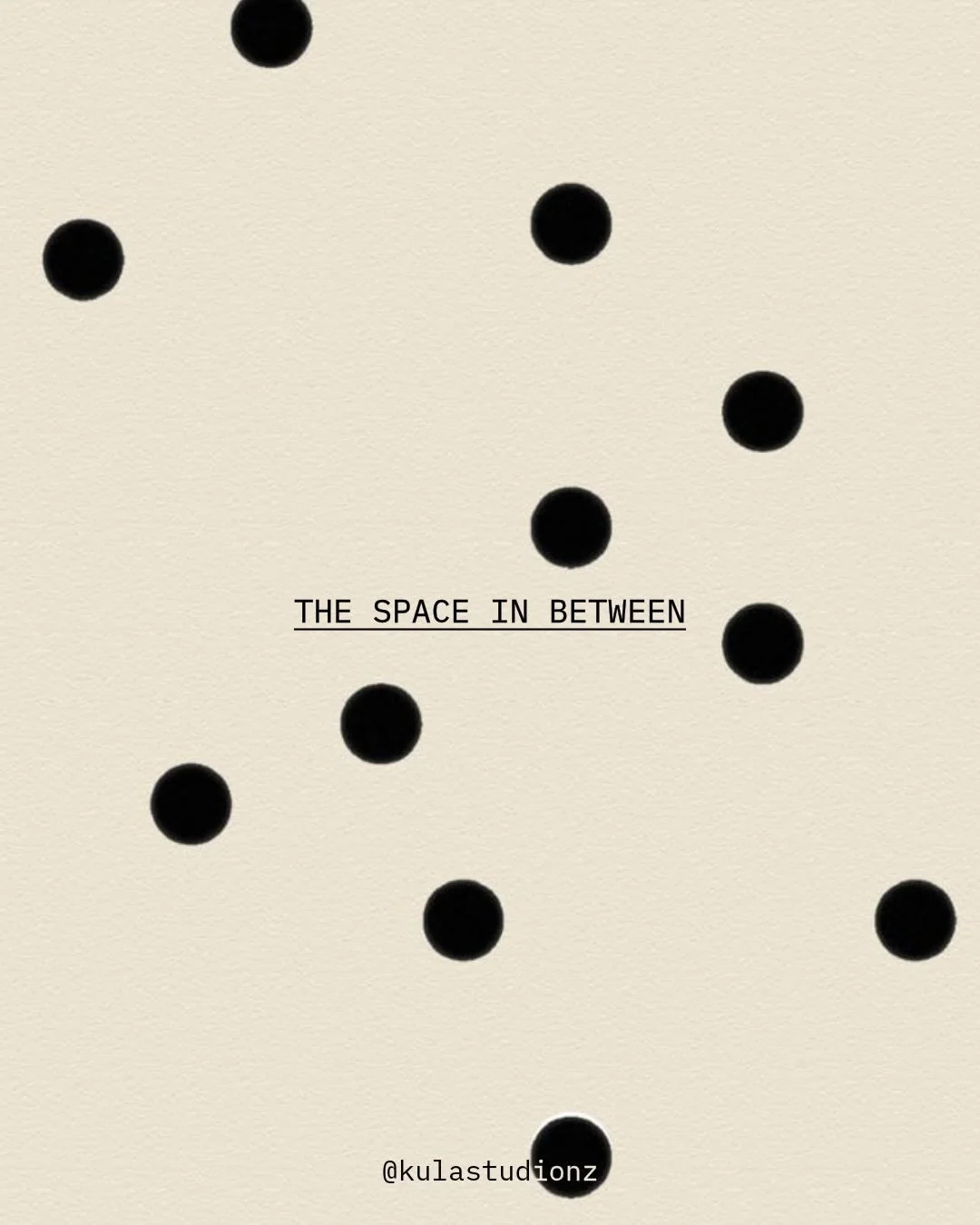 Sunday thoughts 💭

The space in between isn&rsquo;t empty 〰️〰️〰️