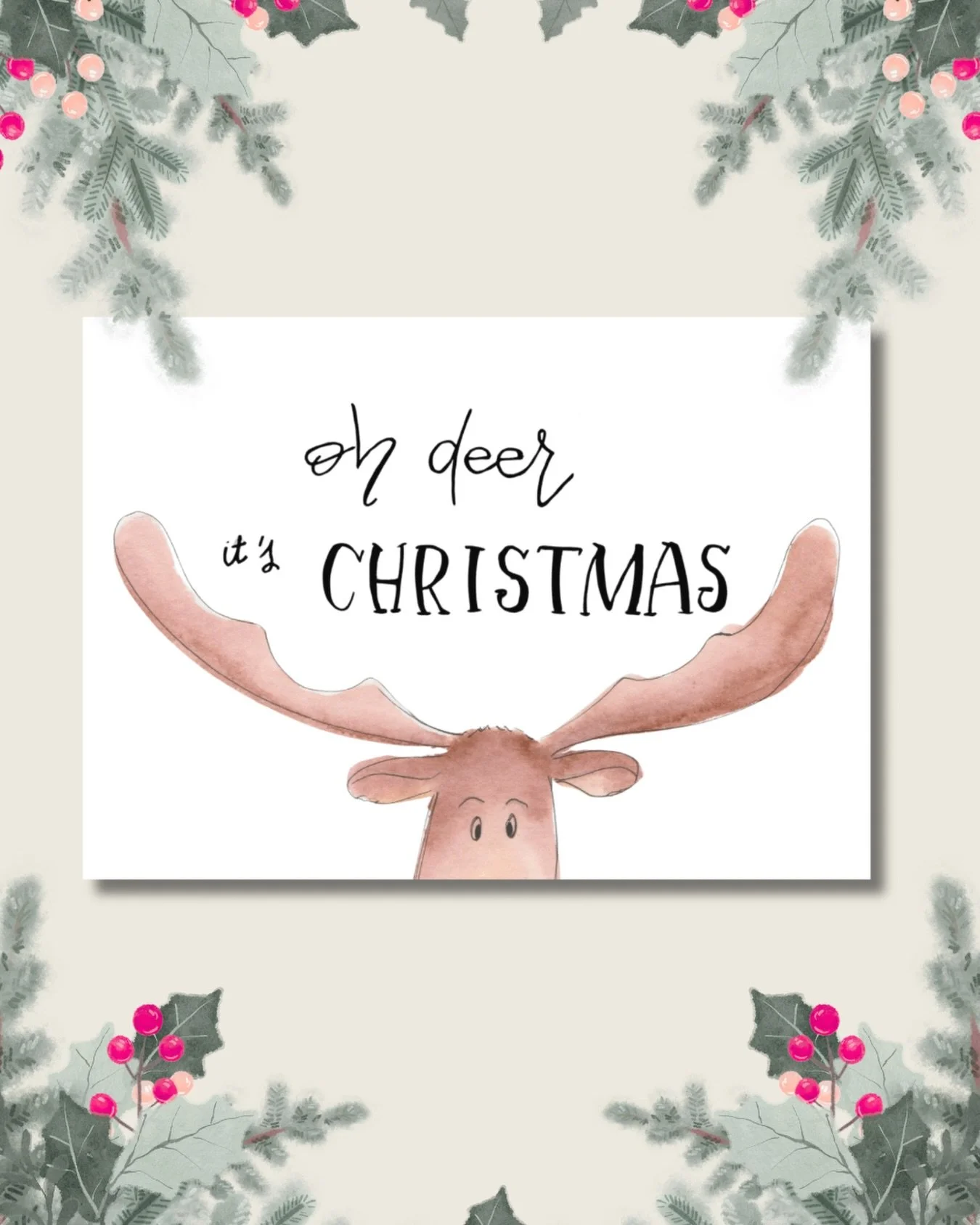 O deer, it&rsquo;s Christmas! 

Ik wens jullie allemaal een hele fijne, warme kerst met lieve mensen om je heen. Hopelijk zonder kerststress, geen verbrandde gerechten en natuurlijk zonder ladder in je panty. 

En eerlijk.. Na een volle buik en een c