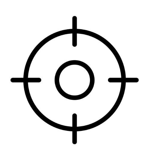 Cible de visée avec un cercle concentrique à l'intérieur