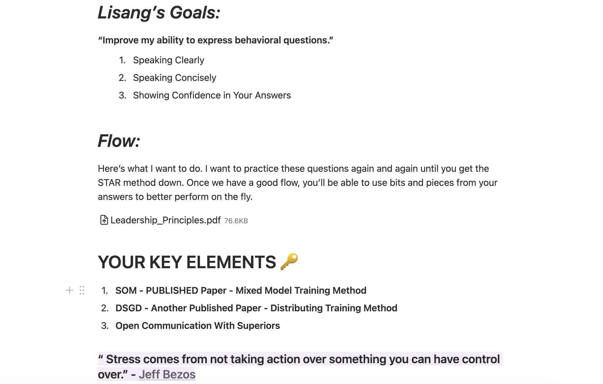 Map your goals and highlight your strengths.