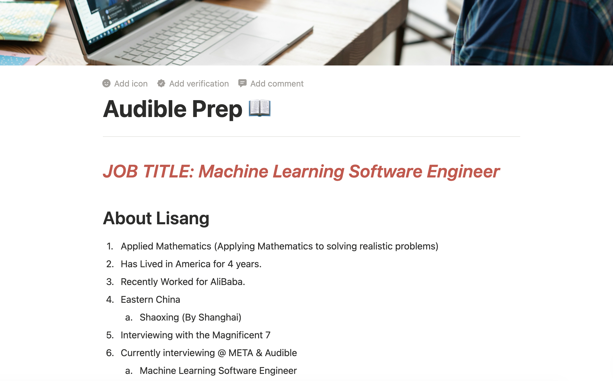 Build a profile around your background.