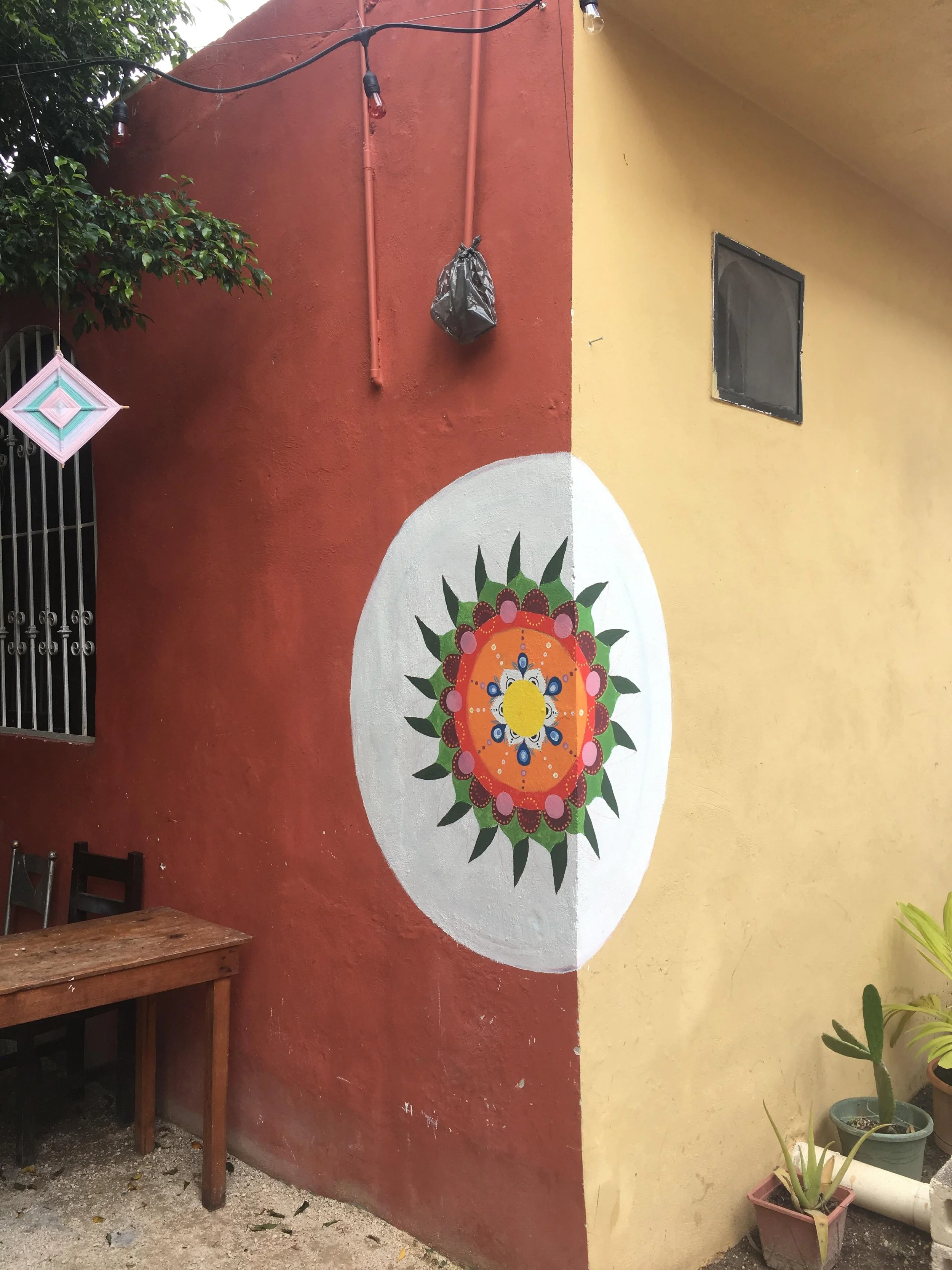 Mandala in Mexico
Playa del Carmen 2019
Casa Tikkun-Han
​
Painted with acrylic.
Diameter: 1.5 m.
​