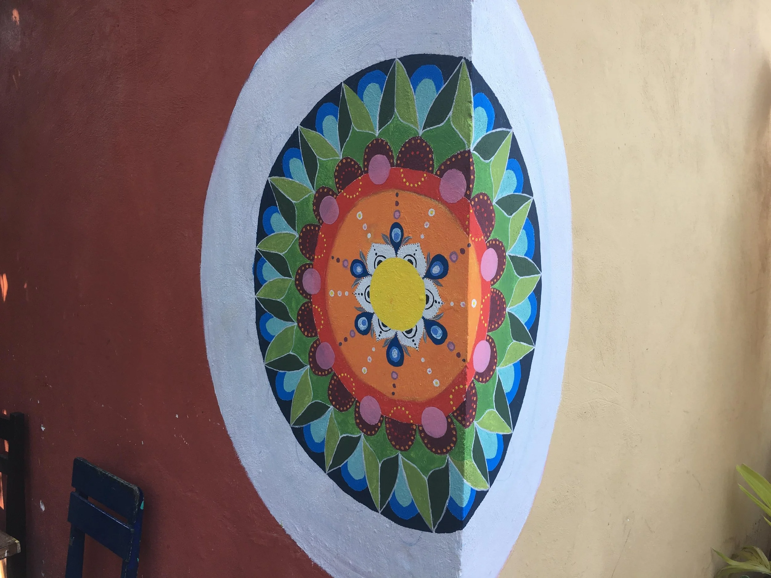 Mandala in Mexico
Playa del Carmen 2019
Casa Tikkun-Han
​
Painted with acrylic.
Diameter: 1.5 m.
​