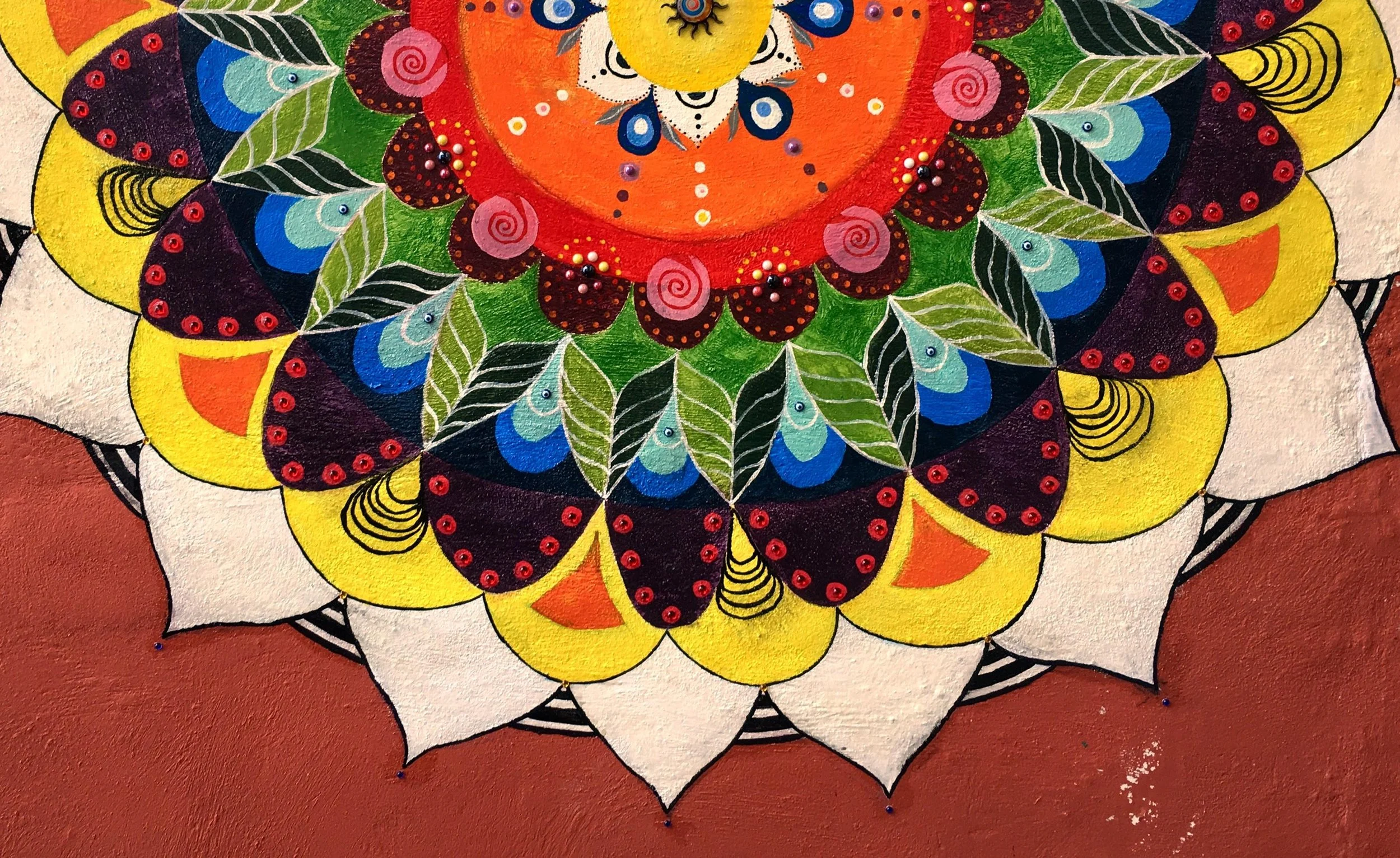 Mandala in Mexico
Playa del Carmen 2019
Casa Tikkun-Han
​
Painted with acrylic.
Diameter: 1.5 m.
​