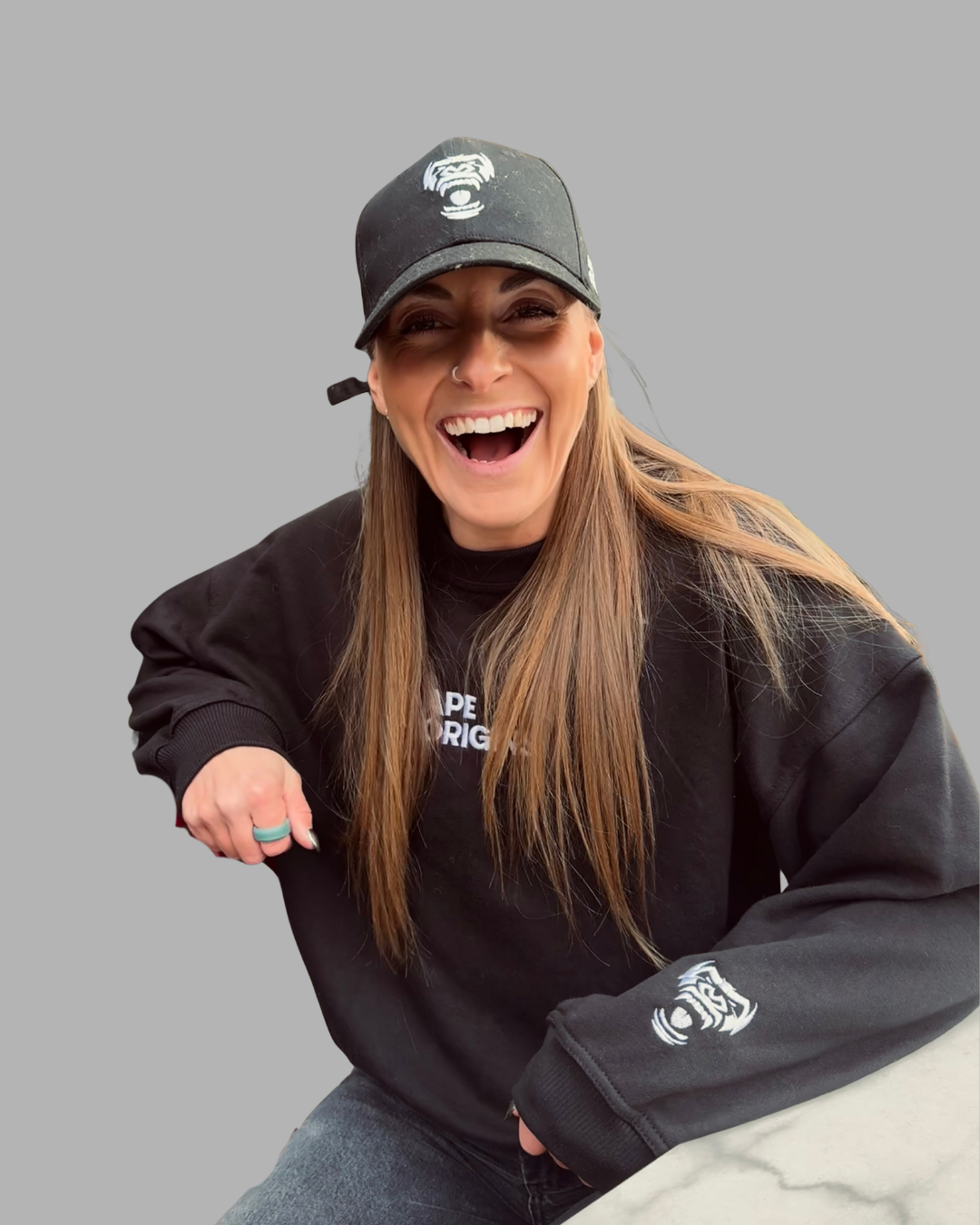 Women's Black Crew Sweatshirt