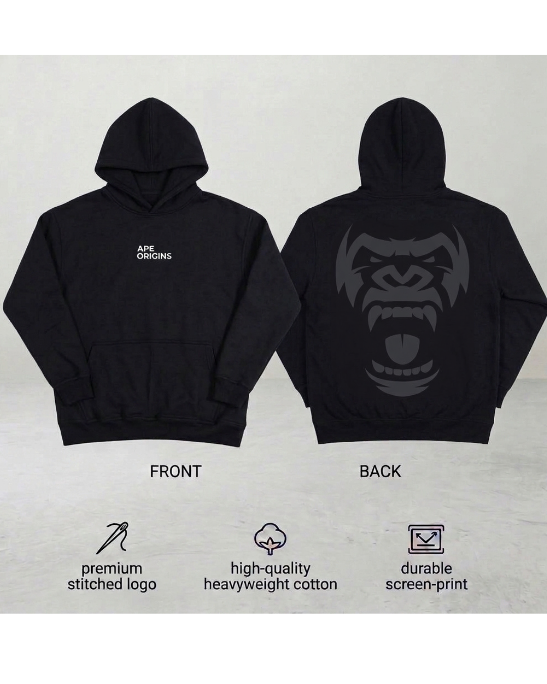 Grey Logo Hoodie