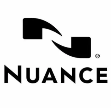 Nuance logo with black abstract symbol and the word 'Nuance' below it