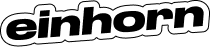 Das Bild zeigt den schwarzen Schriftzug 'einhorn' in fetter Schrift auf weißem Hintergrund.