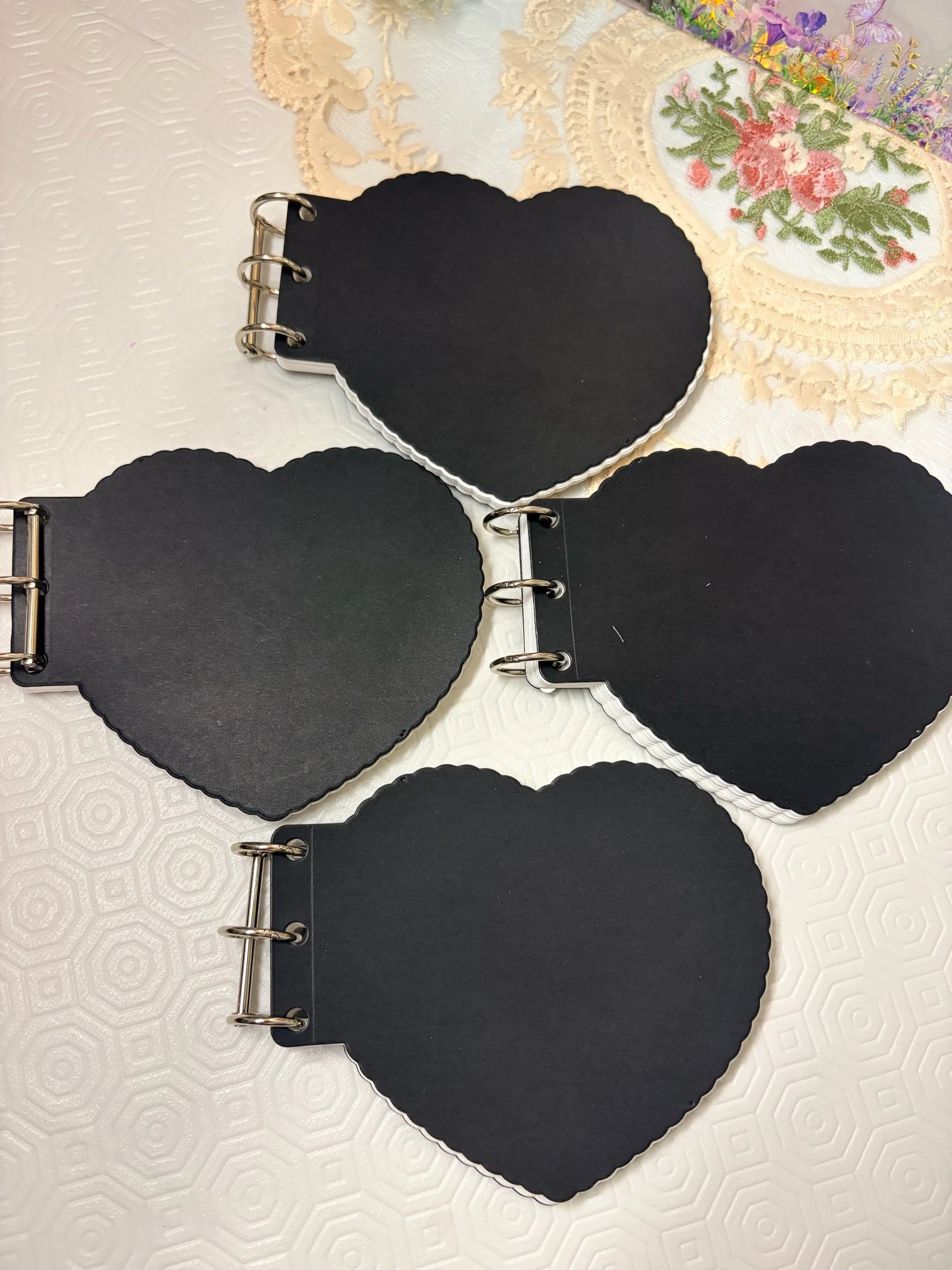 Heart 3 ring Journals