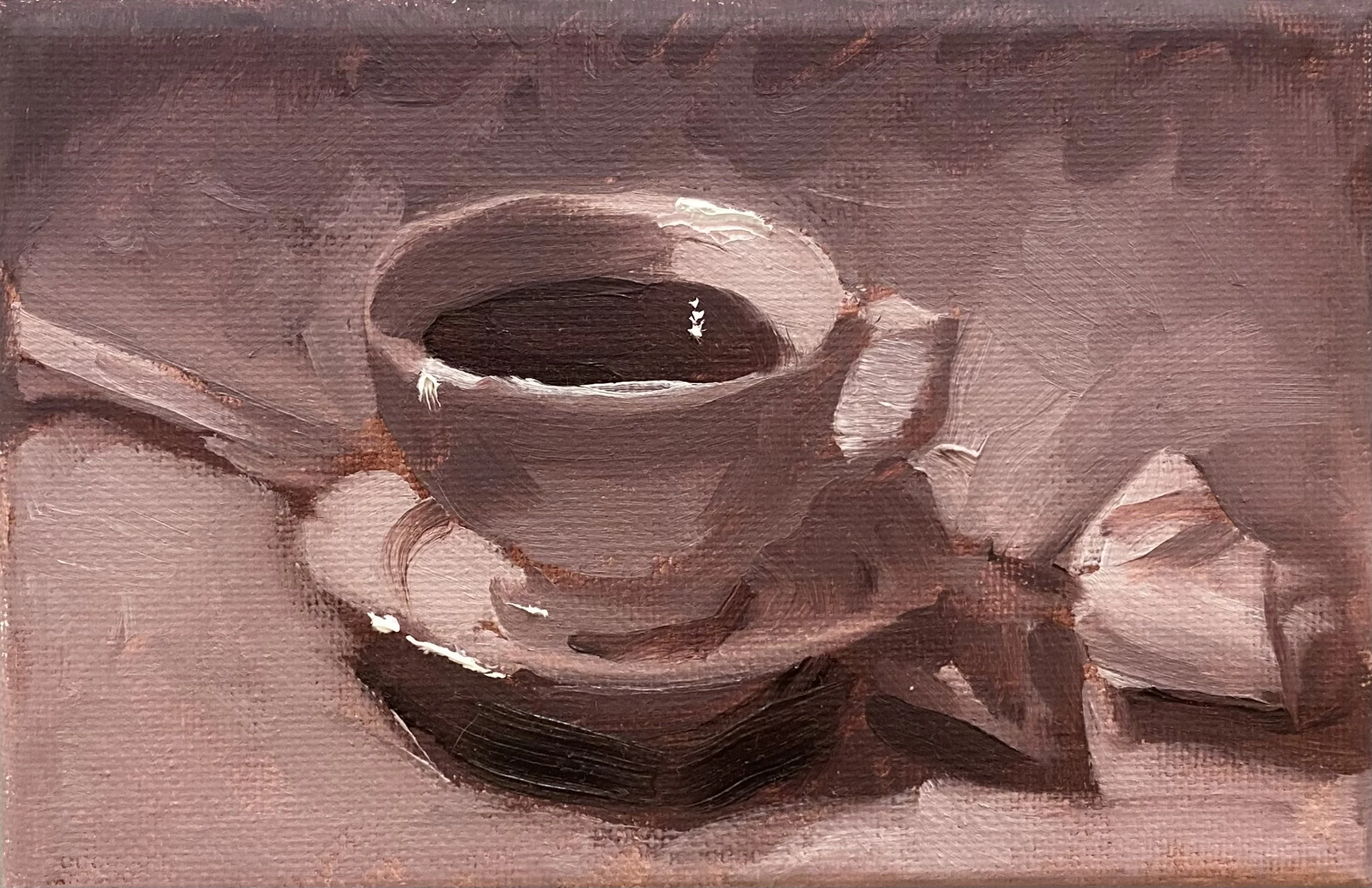 Coffee For One: A Value Study (At Gallery)