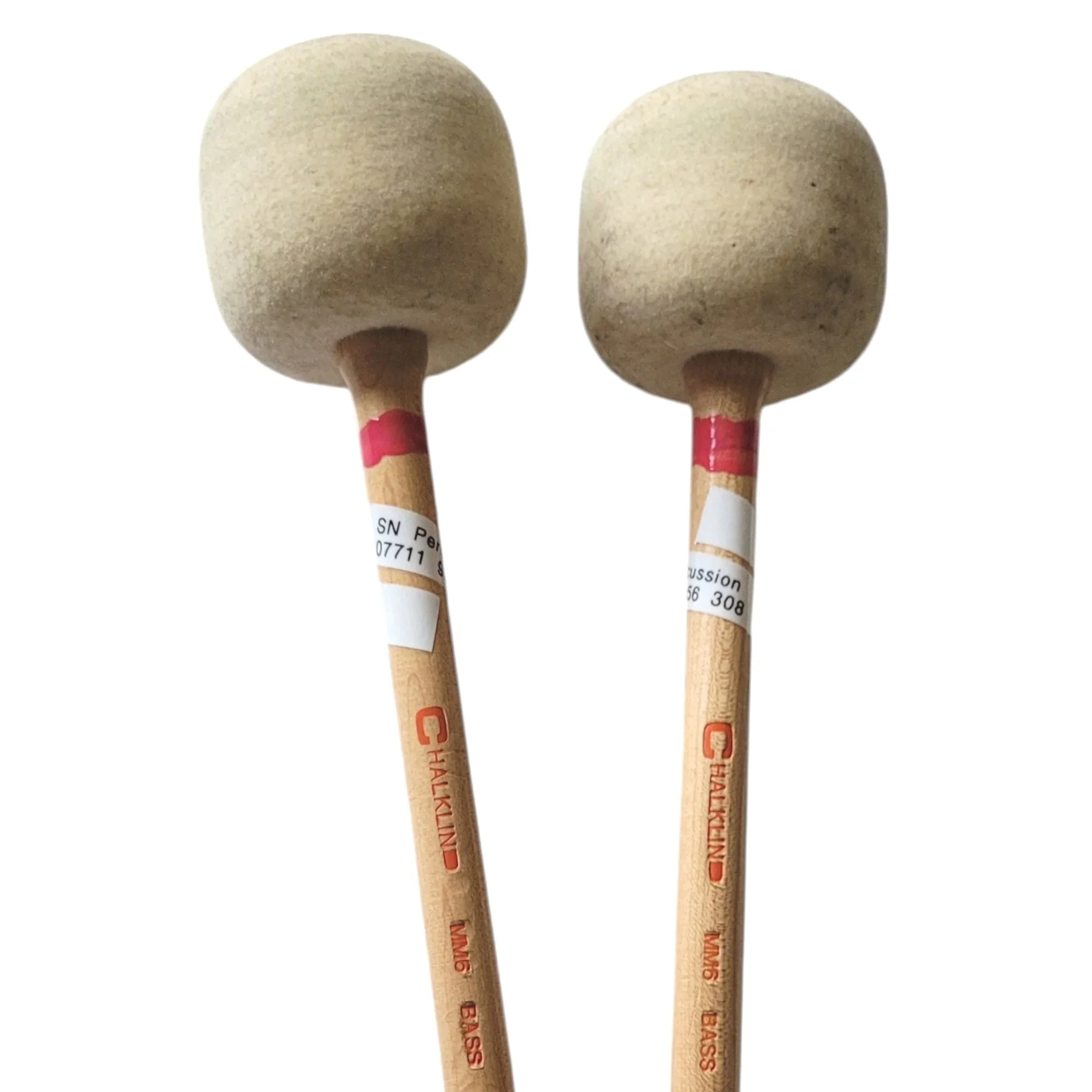 Bass Drum Mallet (Pair) - Chalklin MM6 Solid Felt