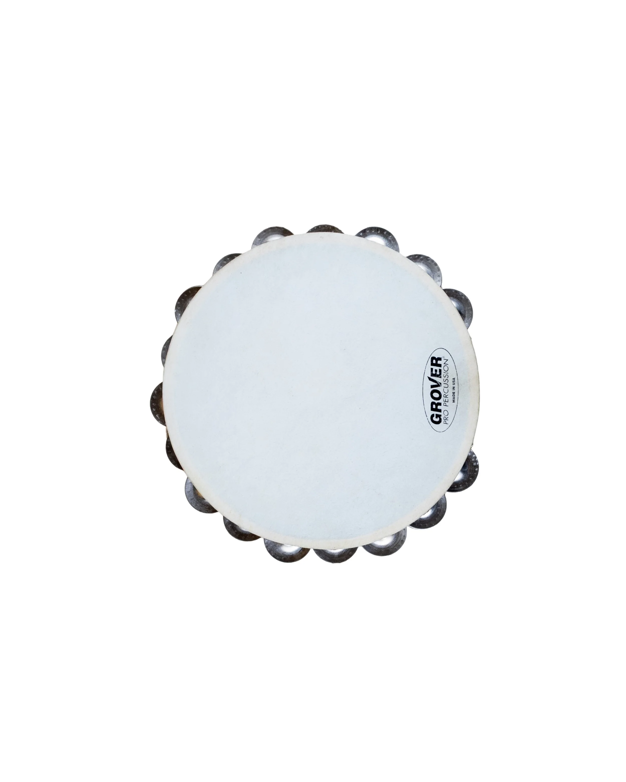 10" Grover, German Silver, Single Row Tambourine