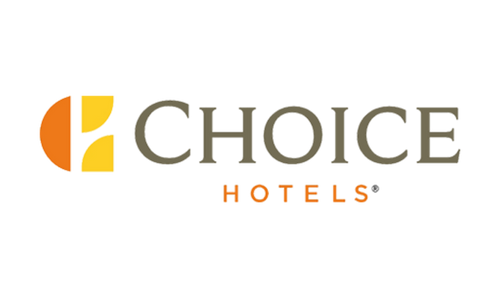 Choice Hotels logo with stylized orange and yellow icon