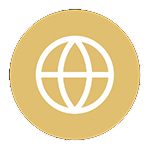 Icon of a white globe