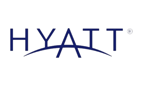 Hyatt hotel logo in blue