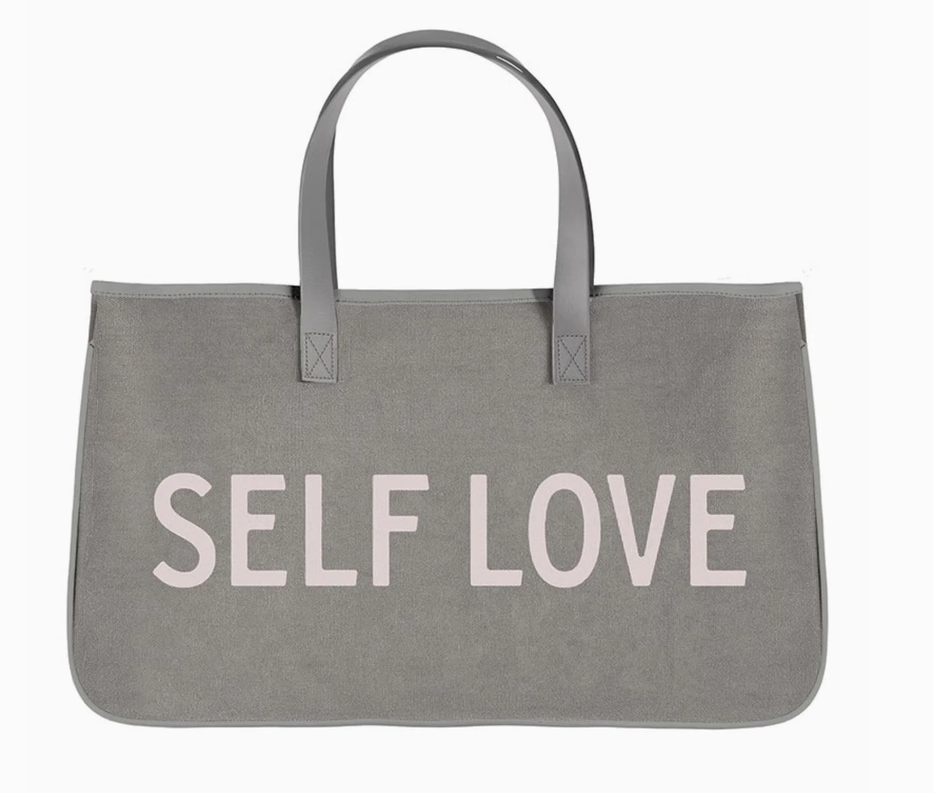 Grey Canvas Tote - Self Love