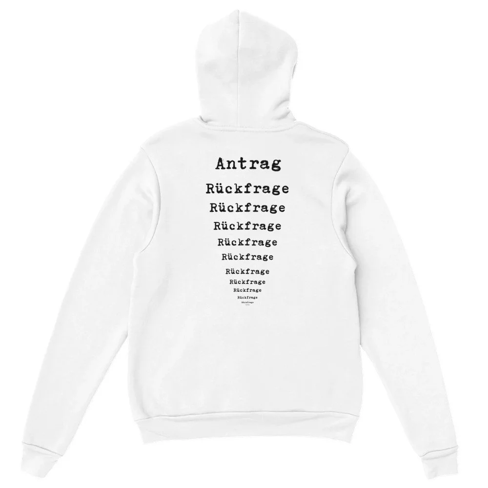 Anfrage, Rückfrage..., Hoodie in Premium-Qualität
