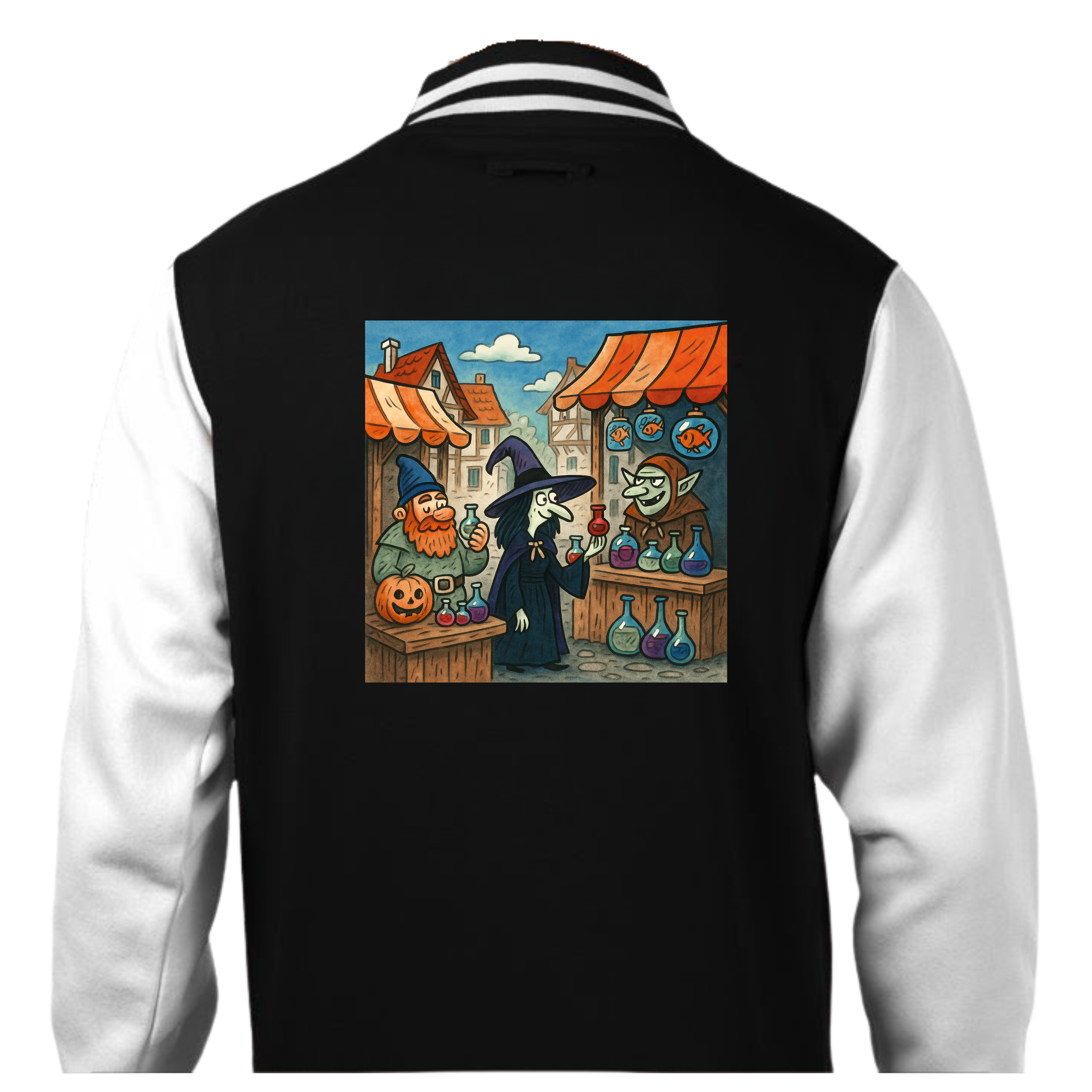 Niedlicher Hexenmarkt, weiche Collegejacke in Premium-Qualität