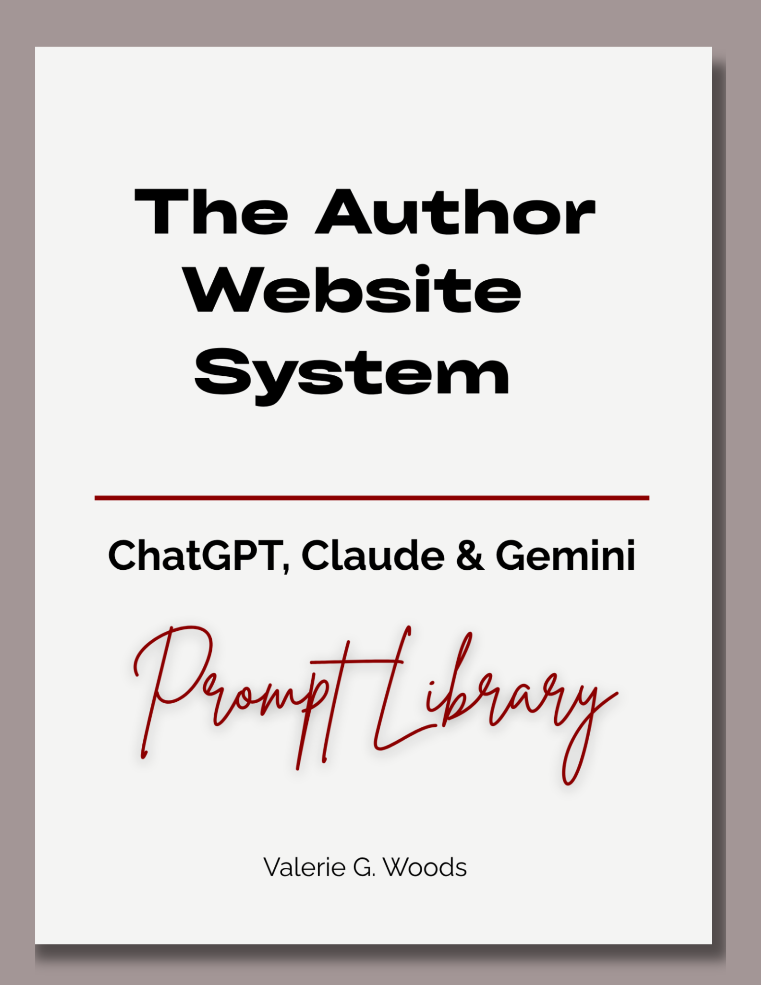 Cover for Author Website System Prompt Library