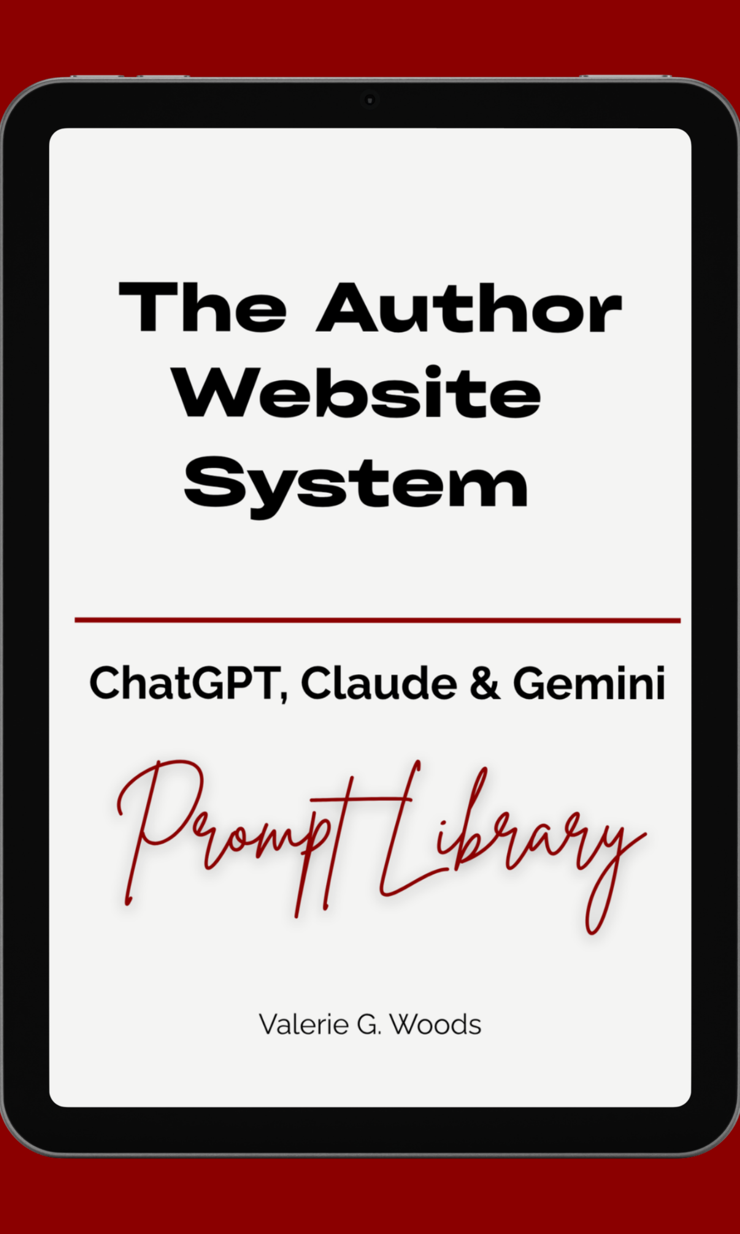 Cover The Author Website System AI Prompt Library