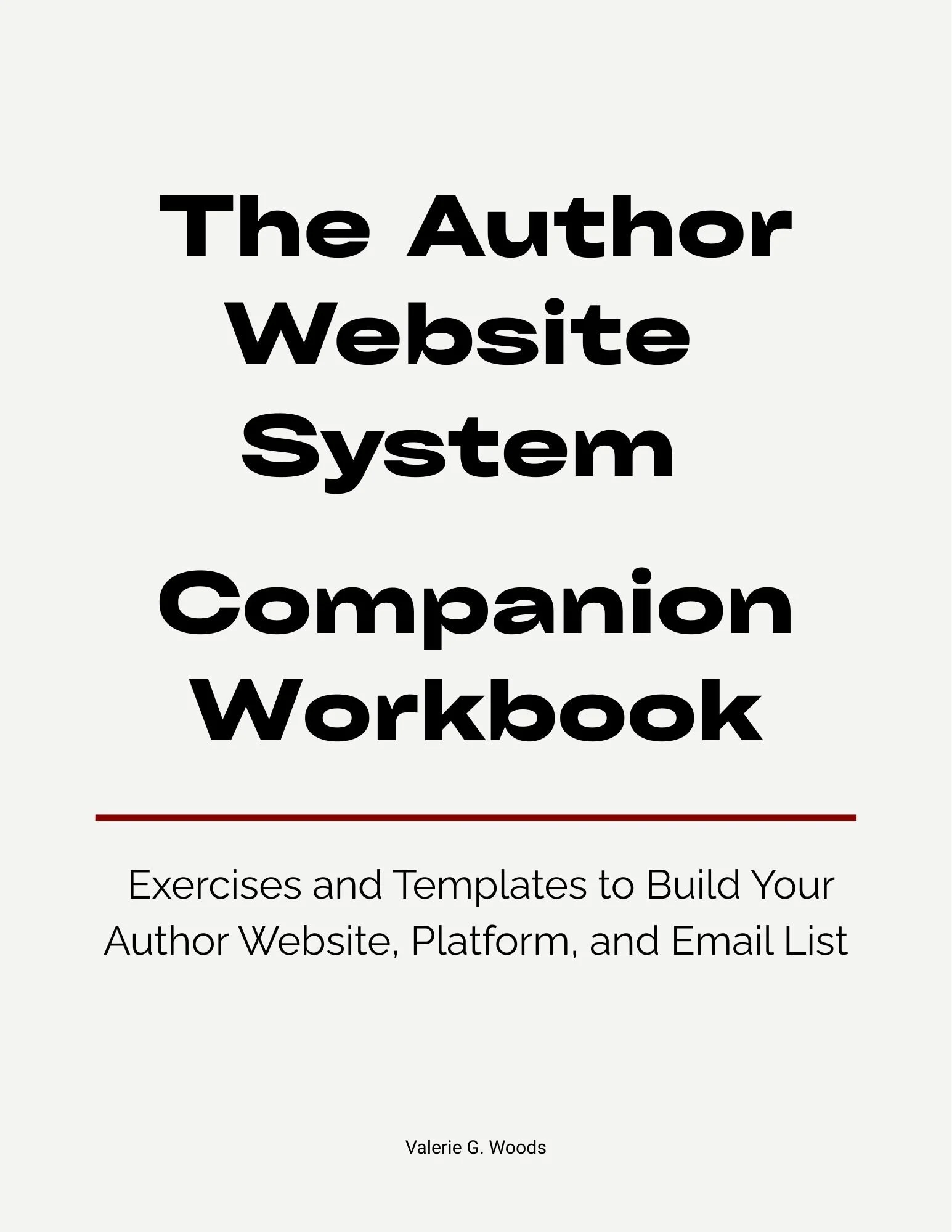 Cover for The Author Website System Companion Workbook