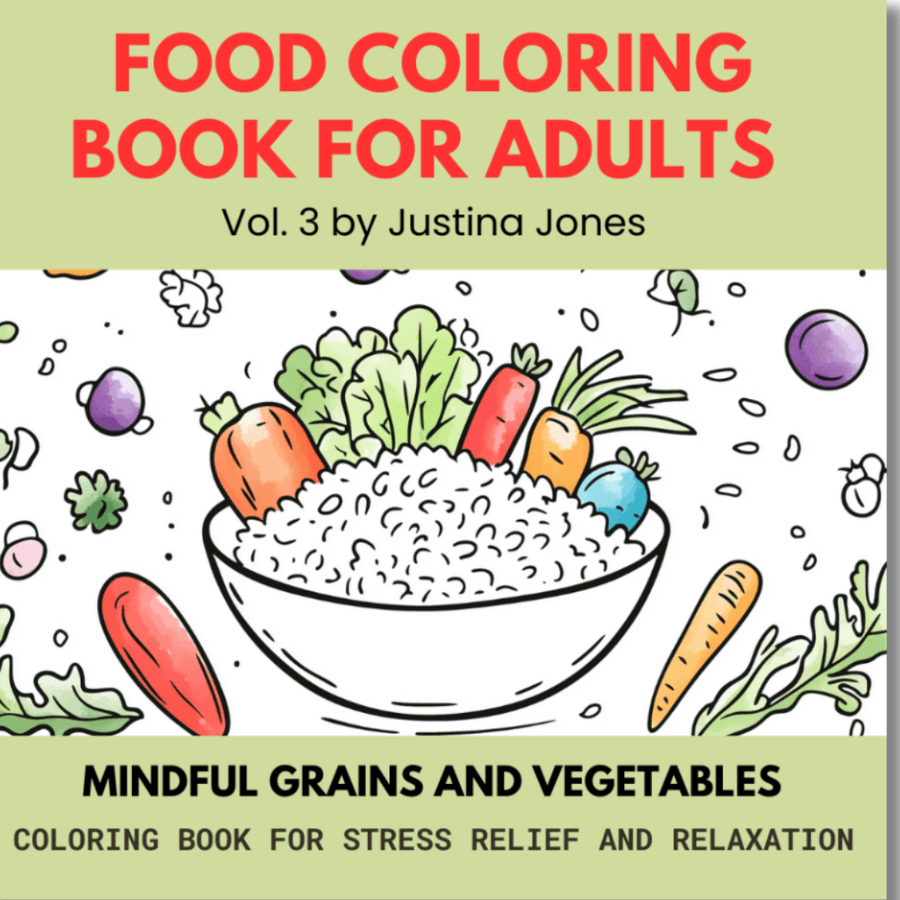 Book cover for: Food Coloring Book For Adults - Mindful Grains And Vegetables Vol.3