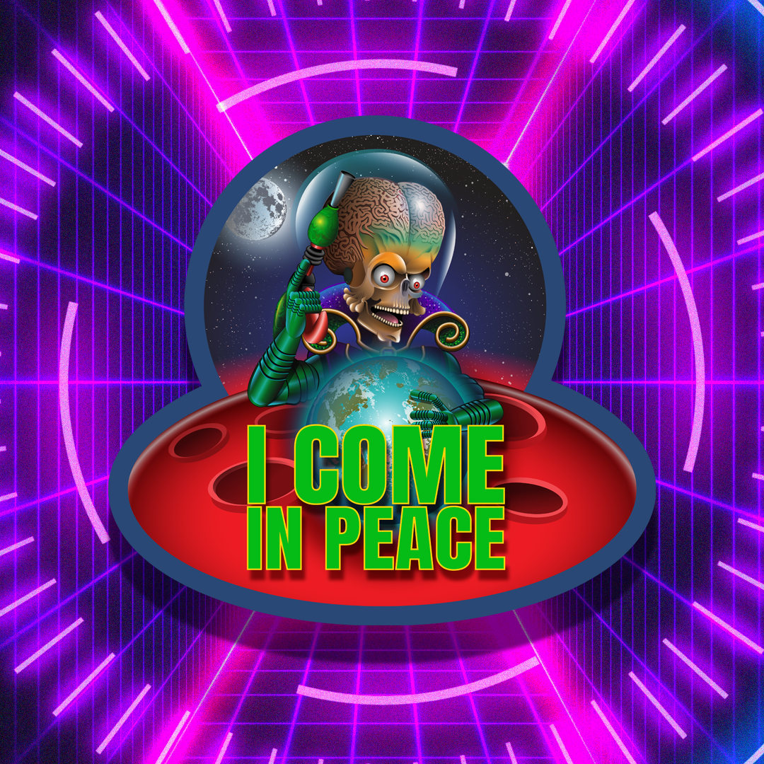 I Come In Peace Vinyl/Glossy Sticker