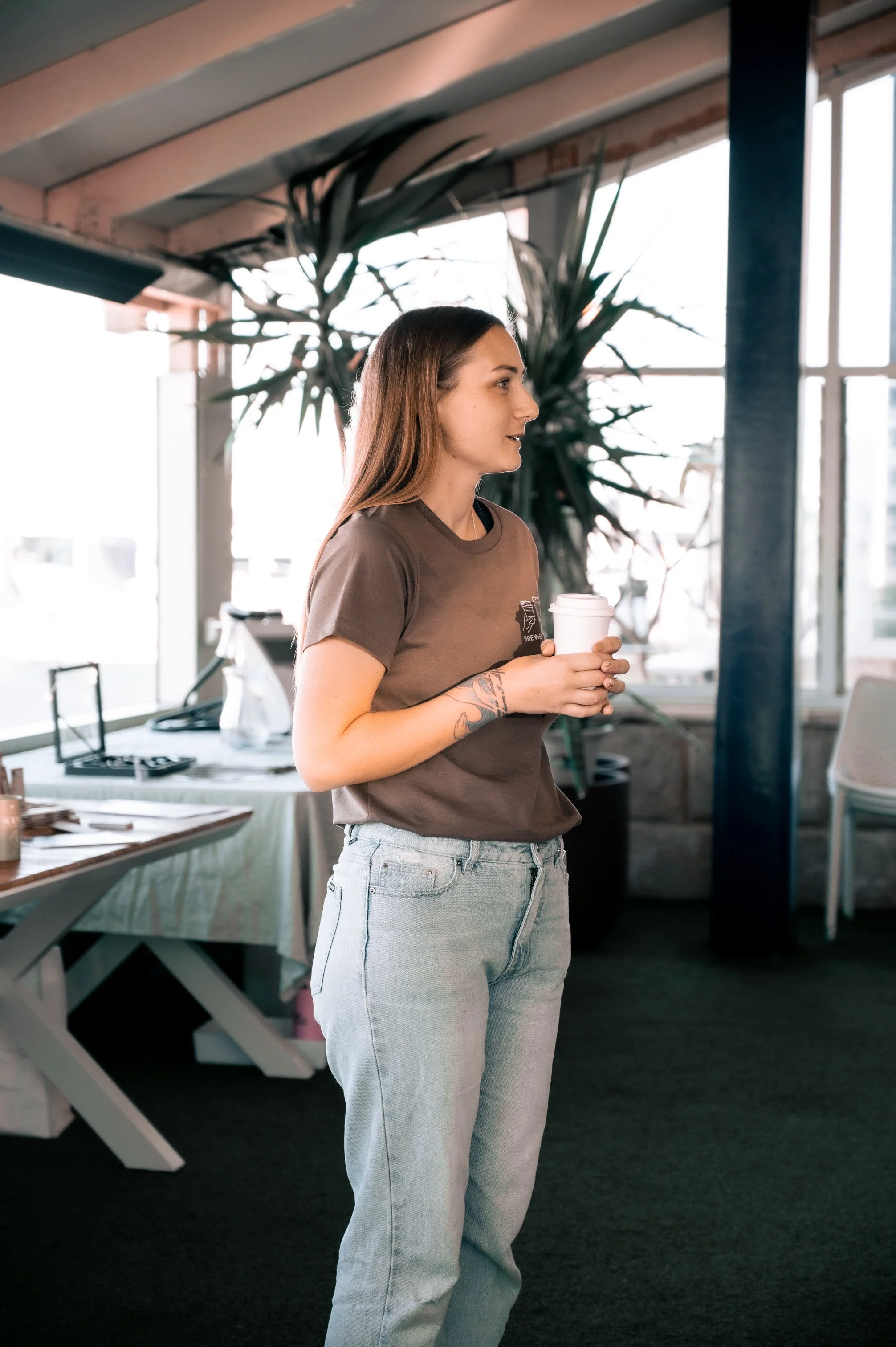 Brewed Socials owner running a free networking event for female small business owners.