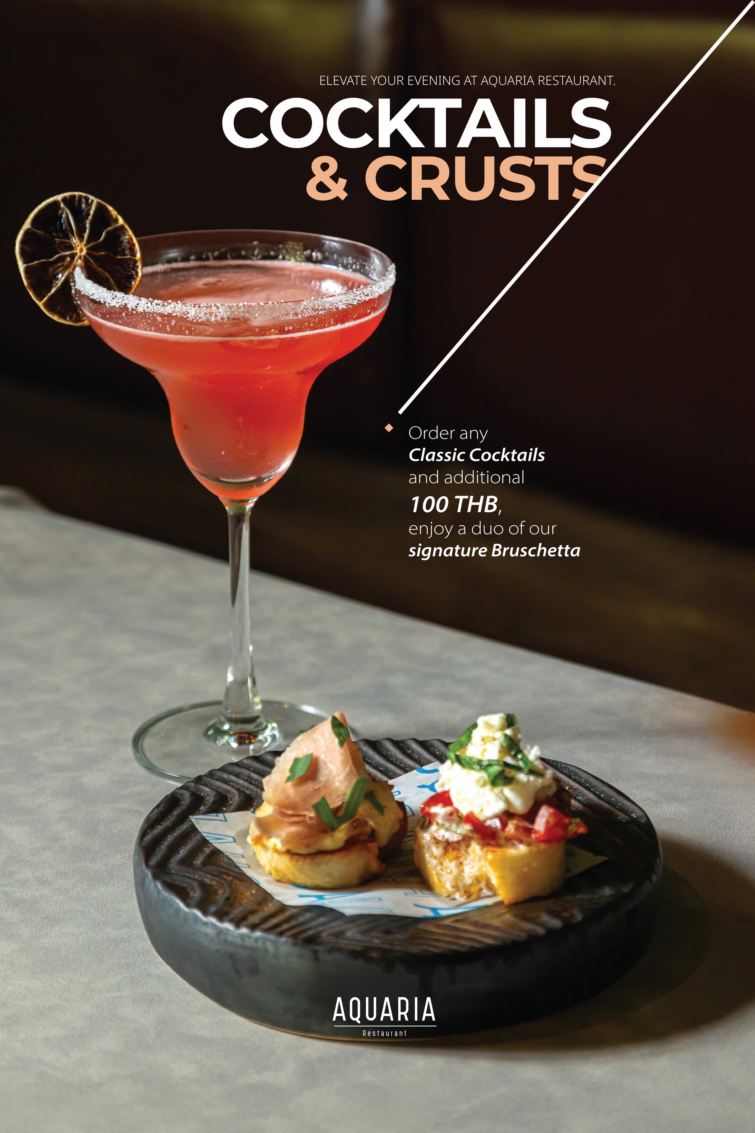 Cocktails & Crusts at Aquaria Restaurant