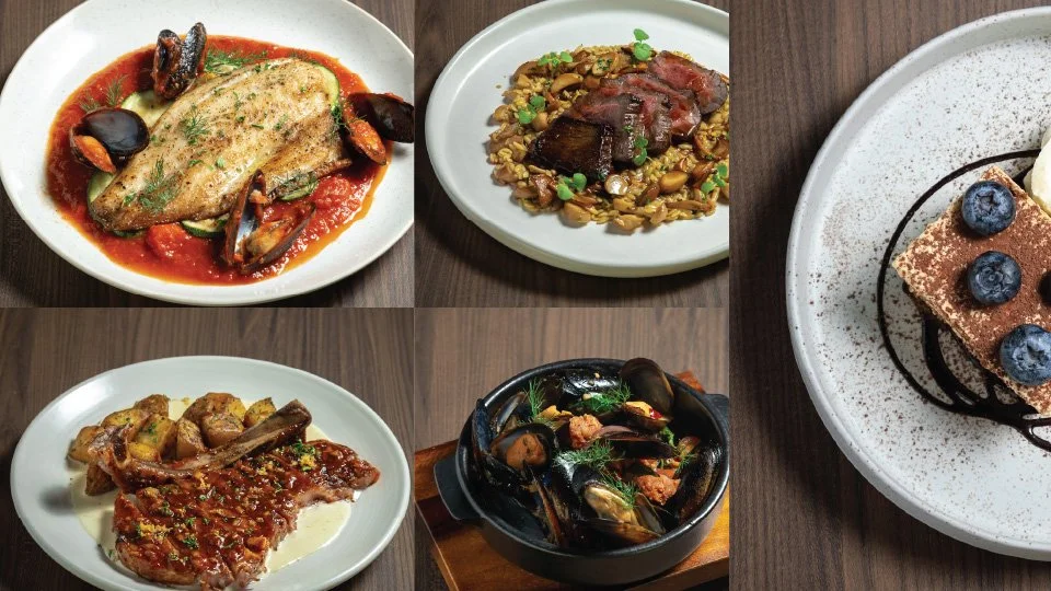 Menu at aquaria restaurant