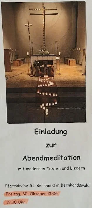 Abendmeditation in der Pfarrkirche Bernhardswald