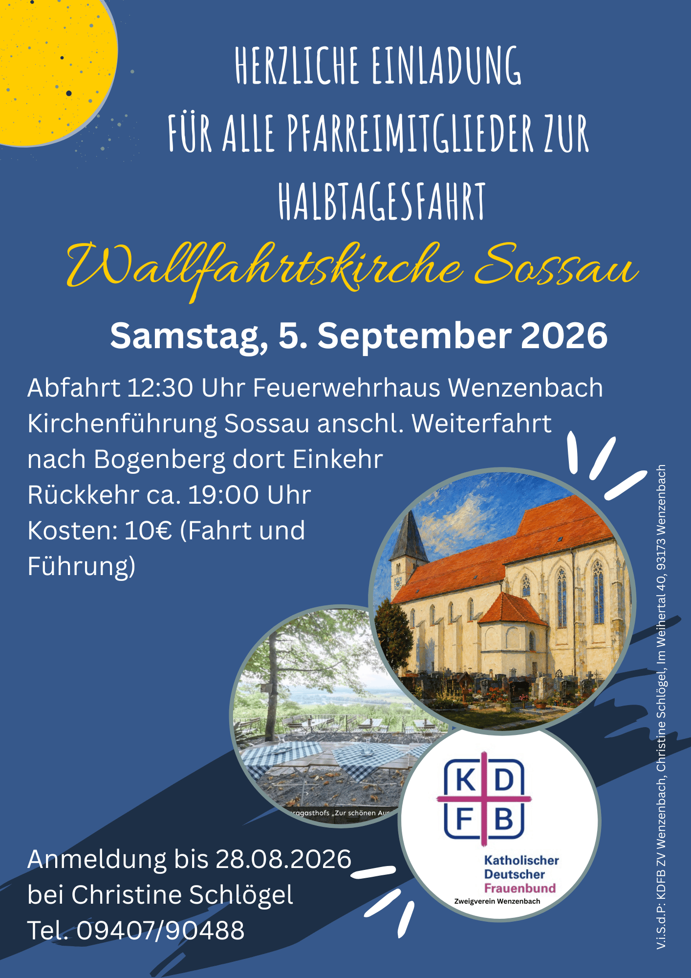 Halbtagesfahrt zur Wallfahrtskirche Sossau