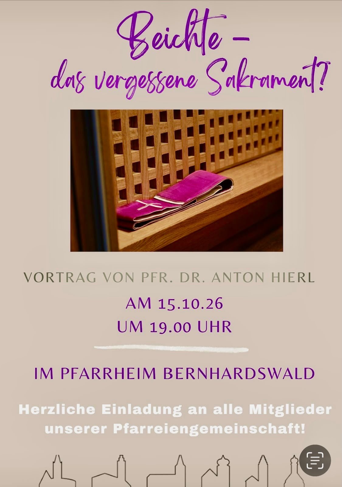 Vortrag mit Pfarrer Dr. Anton Hierl