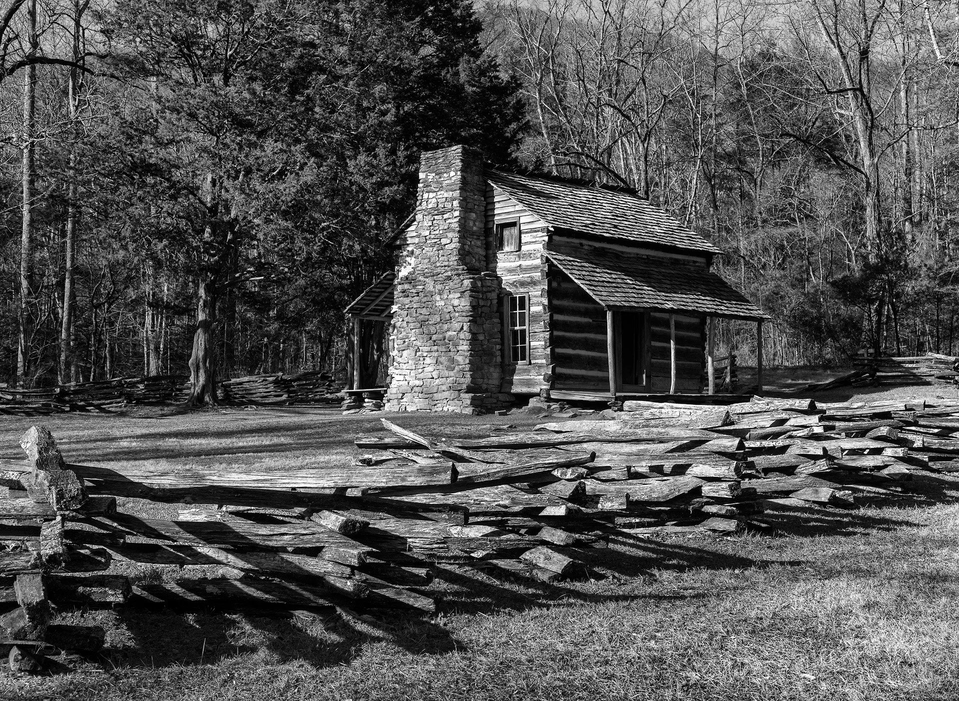 Cades Cove in the Great Smoky Mountains National Park is a treasure trove for photographers. The fall colors are stunning and the winter months offer great opportunities for black and white photography. 

Image: John Oliver Cabin Cades Cove GSMNP