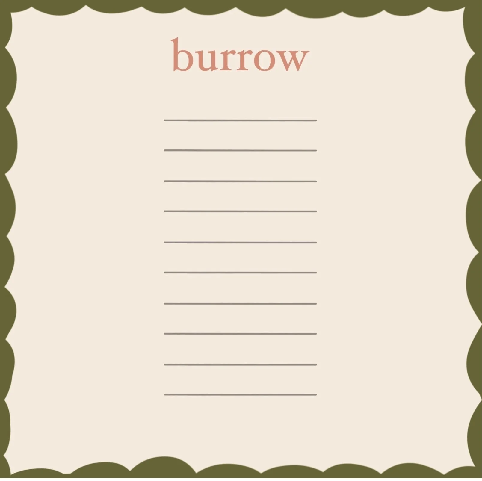 10 word poem prompt 'Burrow'.jpg