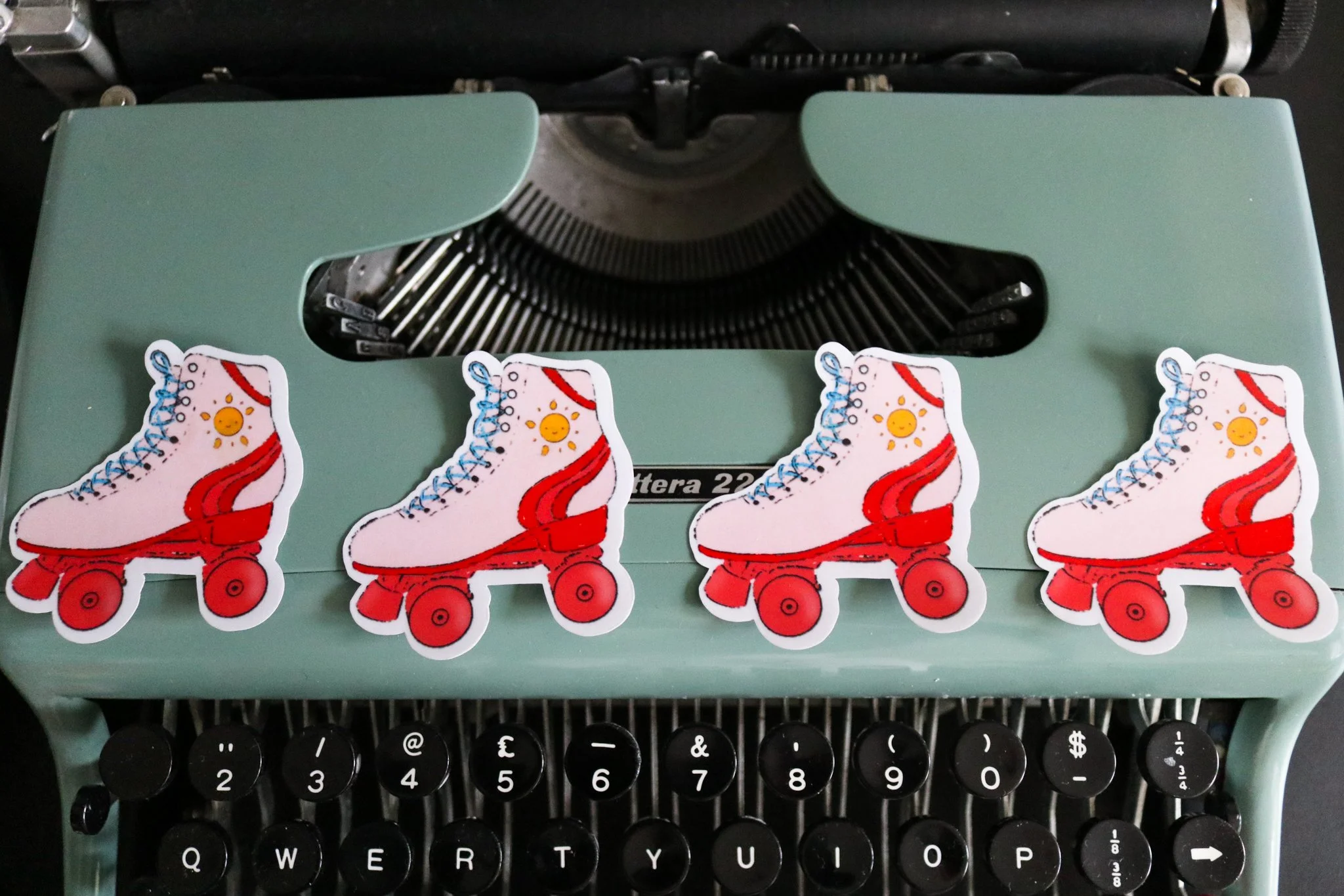 Sunny roller skate sticker