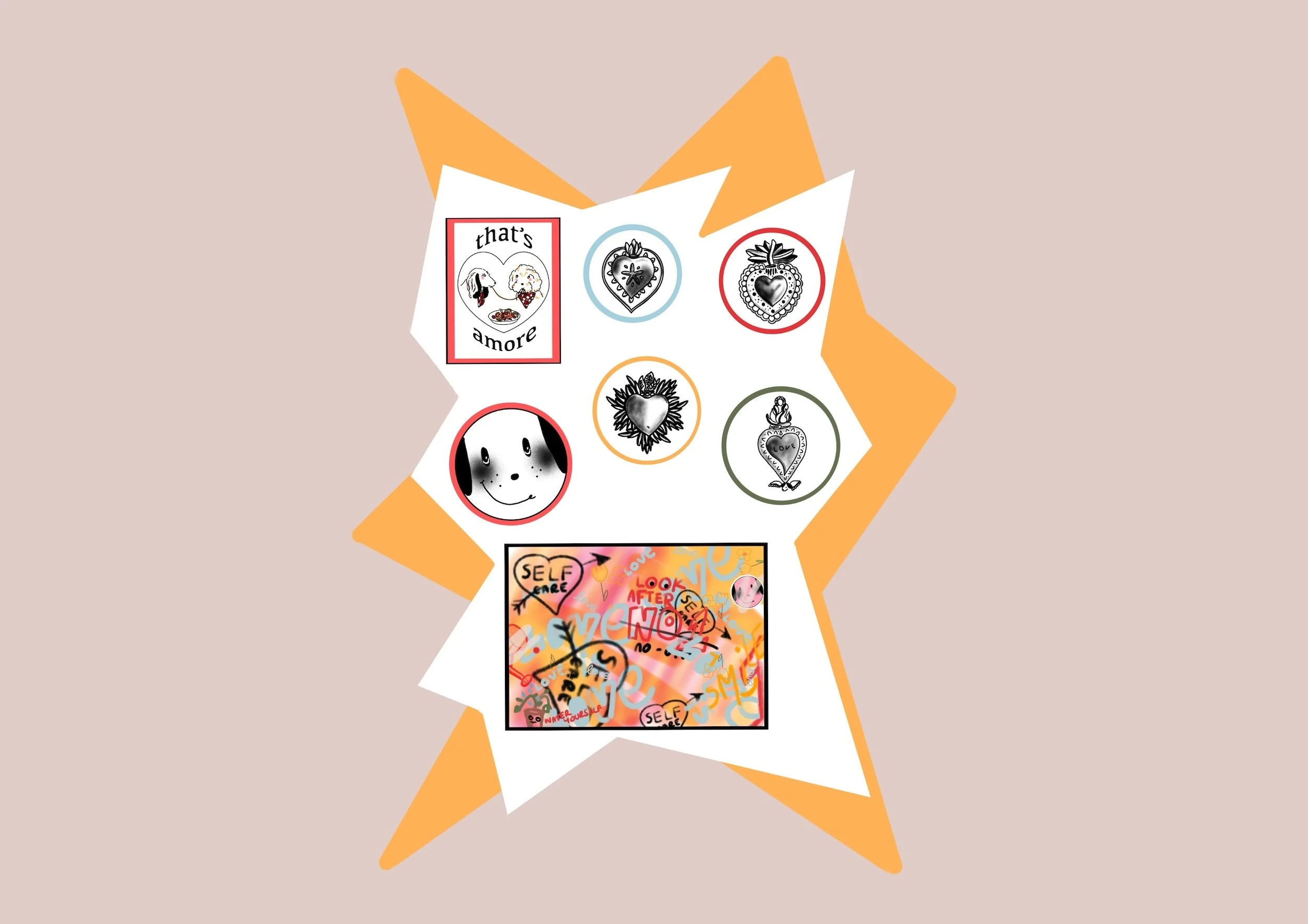 February Valentines dog and heart stickers.JPG