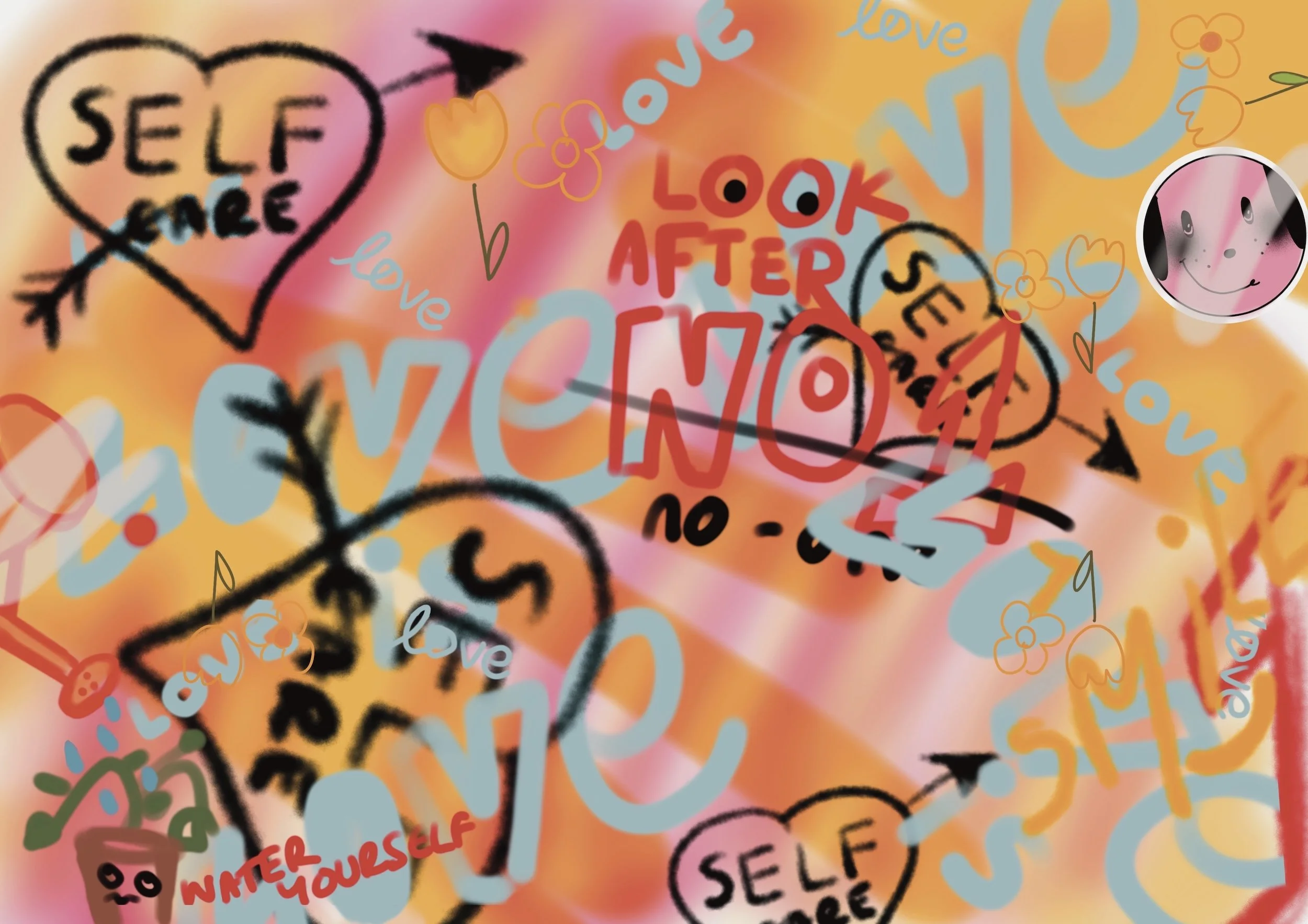 Graffiti self care pattern.JPG