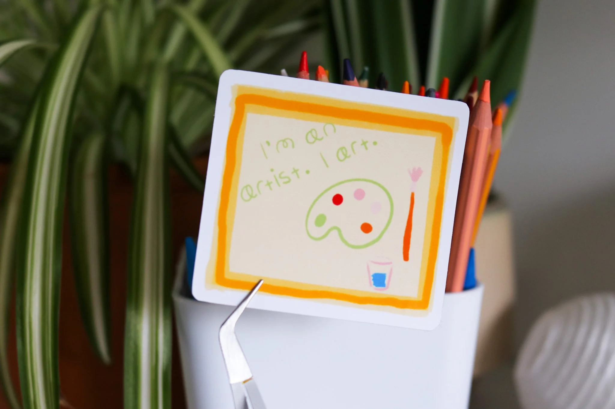 'I'm an artist: I art' sticker