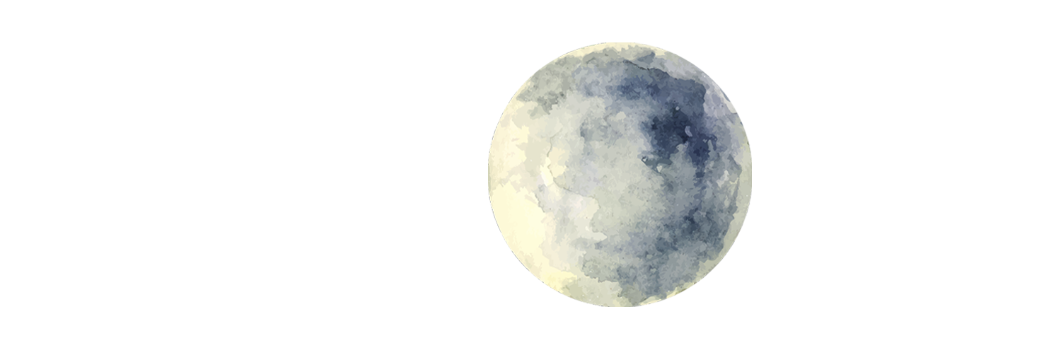 Illustration des Mondes mit sichtbarer Oberflächenstruktur, auf der rechten Seite der Mond in einer grafischen Darstellung.