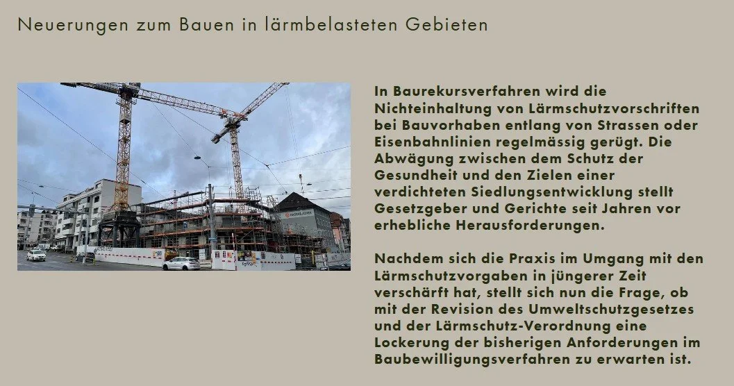 Neuerungen zum Bauen in lärmbelasteten Gebieten, 26.02.2026