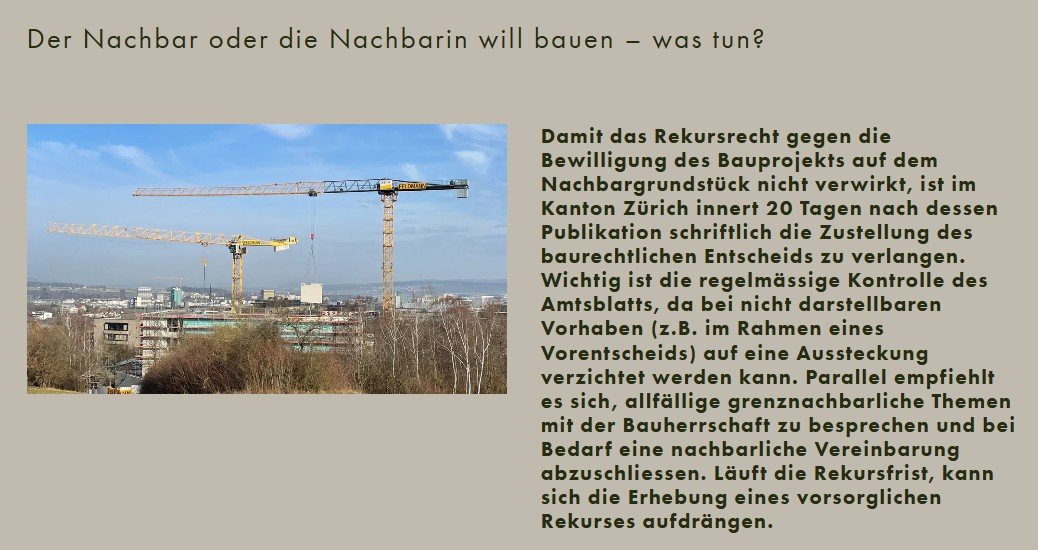 Der Nachbar oder die Nachbarin will bauen - was tun?, Blogbeitrag Firmenwebsite, 27.02.2023
