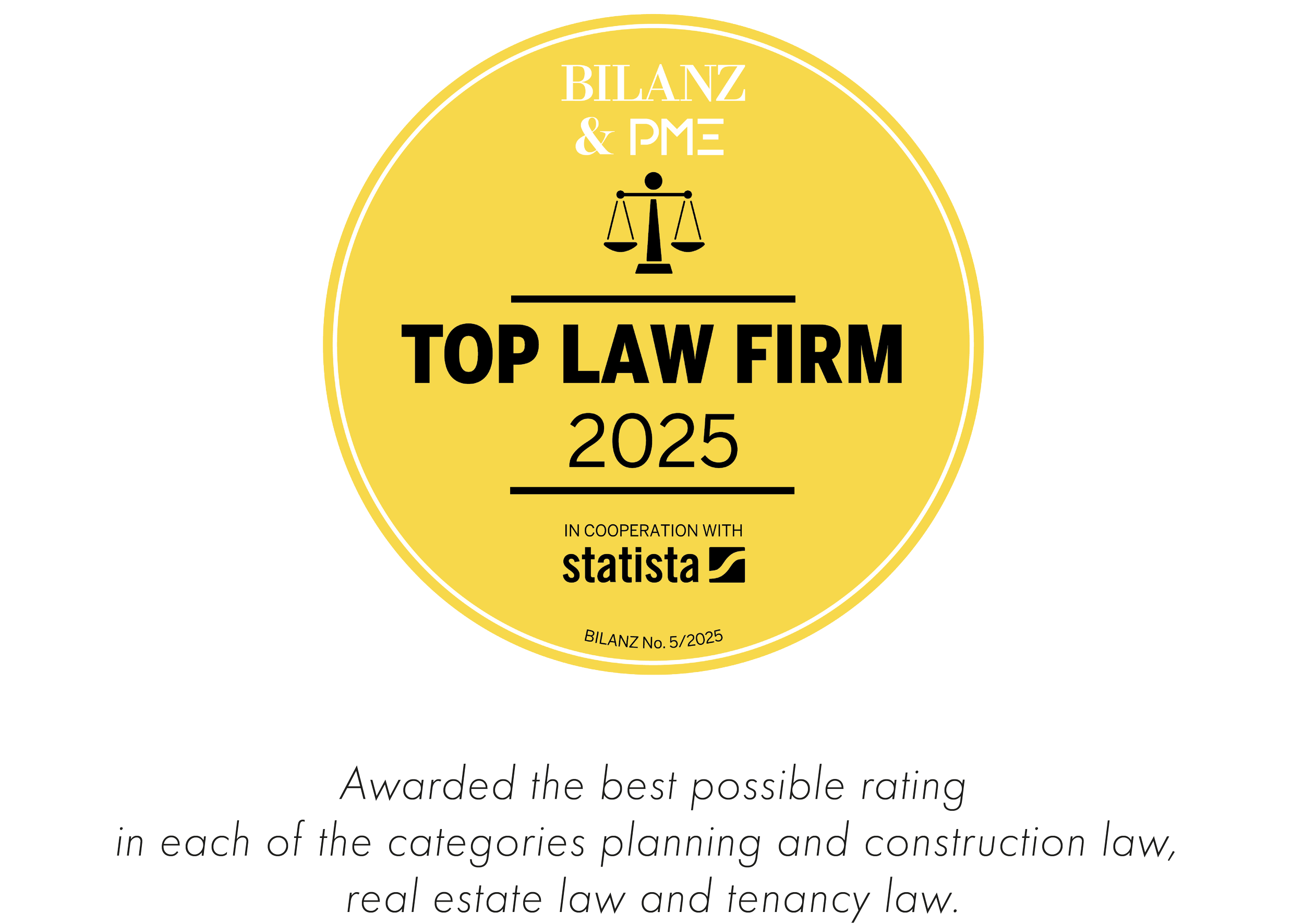 Thaler Berz Partner Rechtsanwälte Award from Le Temps BZ 2025